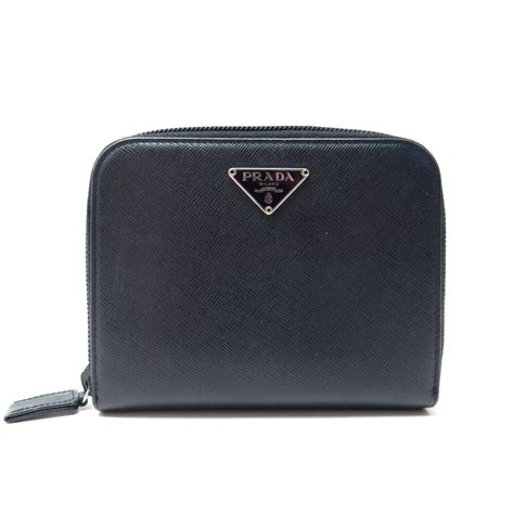 prada portemonnaie blau|farfetch prada wallet.